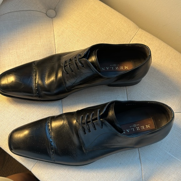 Men’s Mezlan Leather Lace-Up Oxford Dress Shoes - Picture 6 of 11